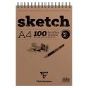 Skizzenblock sketch 90g weiss A4 