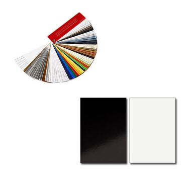 Glazed Board Chromolux 250g white/black 