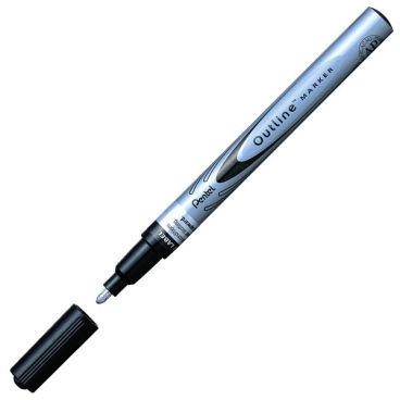 Pentel Outline Marker silber-schwarz 