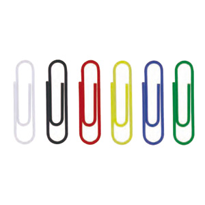 Paper clips 26mm colored sorted 