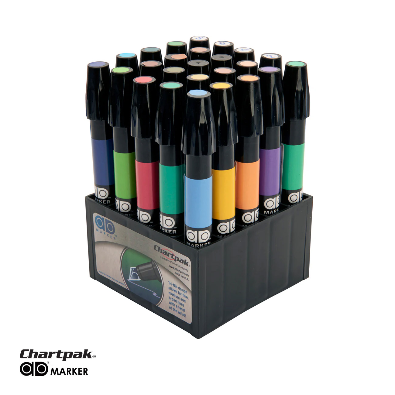 Chartpak AD Markers Art Director Assorted Colors (Set of 25)